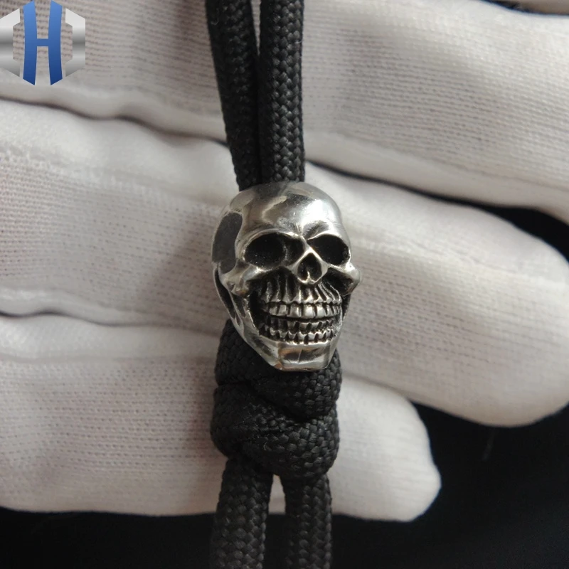 Подвеска EDC бусины Paracord латунь улыбка череп нож из чистой меди DIY фонарик падает