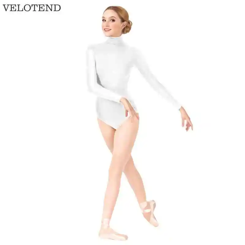 2018 Rushed Sale Spandex Velotend Women Gymnastics Leotard Ballet Dancewear Lycra Female Long Sleeve Lady Bodysuit Tights | Тематическая