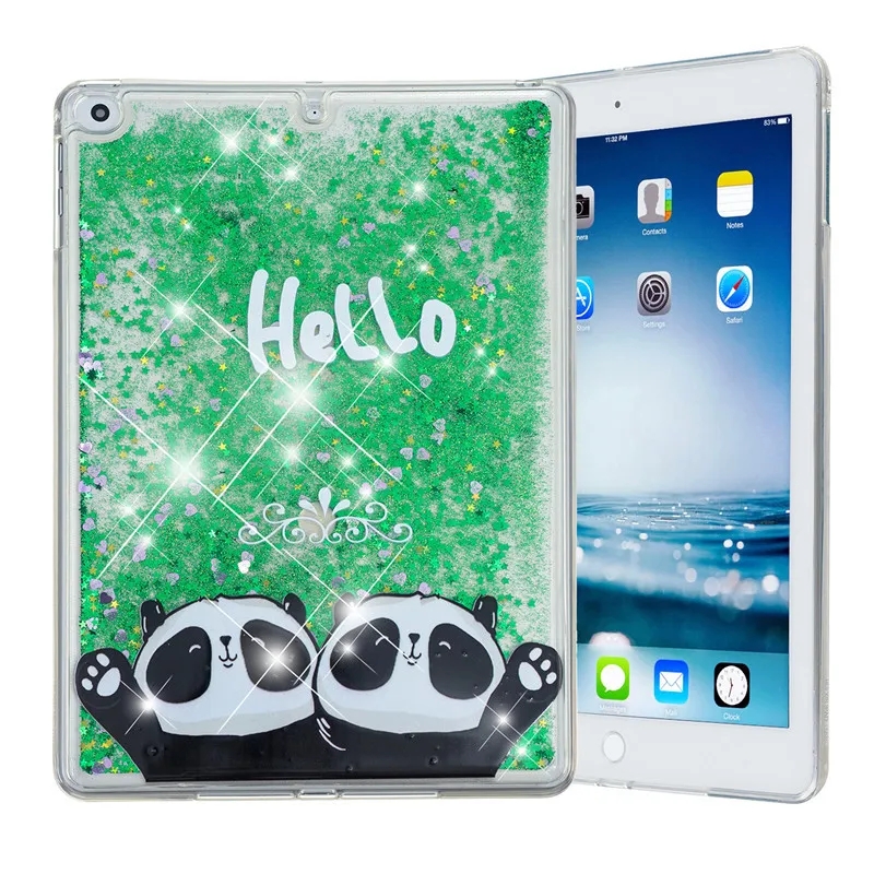 1 шт. для iPad 5 6 Air 2 9 7 &quot жидкий мультяшный рисунок блестящий Блестящий Прозрачный
