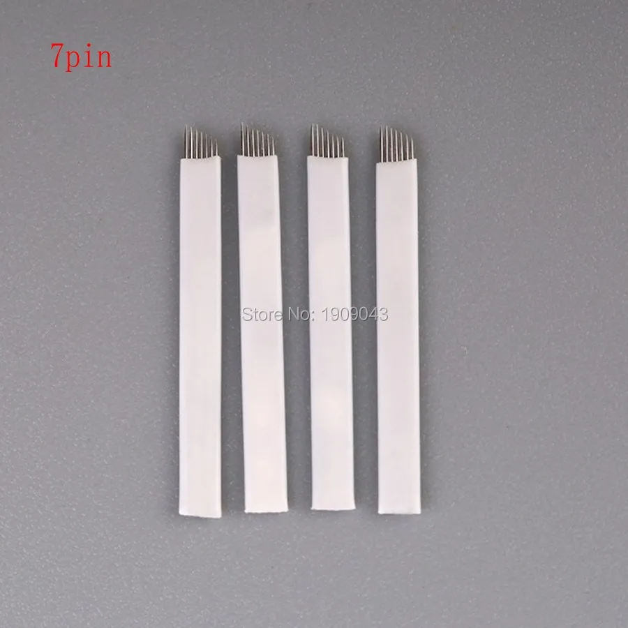 Перманентный макияж 100 шт./лот иглы для бровей микроблейдинг ручные конические