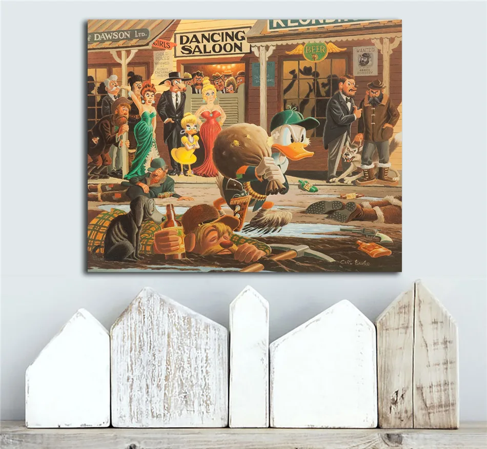 Скрудж макдак Дональд Дак и трех утят холст картины Гостиная Спальня Home Decor