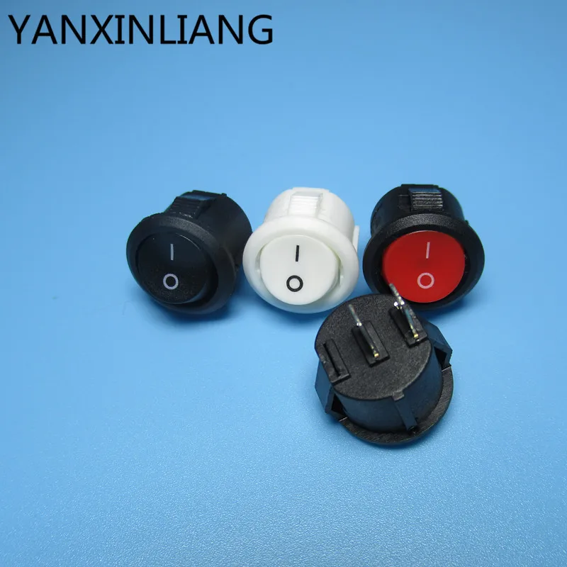16mm Diameter Small Round Boat Rocker Switches Black Mini 2 Pin ON-OFF Switch | Обустройство дома