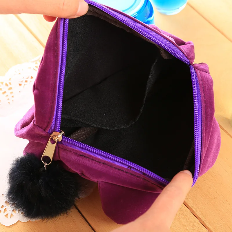 Новый мини милый портативный цветной чехол для хранения монет с мультяшным котом