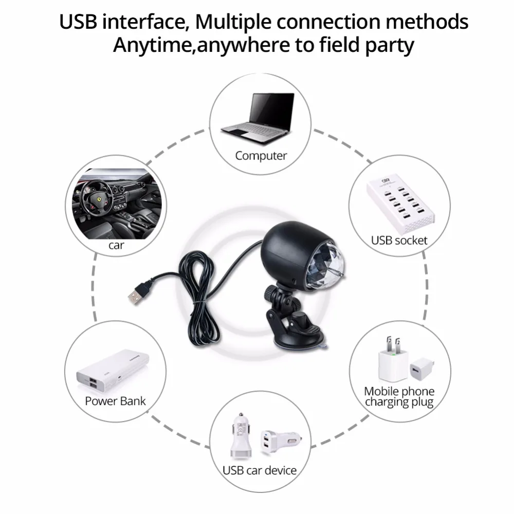 Aceersun светодиодный USB RGB окружающий светильник с автоматическим вращением на
