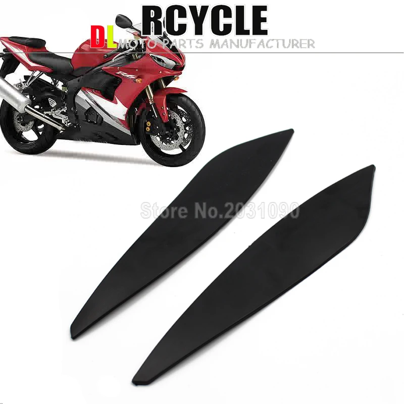 

Черные боковые крышки бака, Обтекатели панелей для Yamaha YZF R6 2003 2005 YZF-R6 04 05 YZFR6, боковая панель бака
