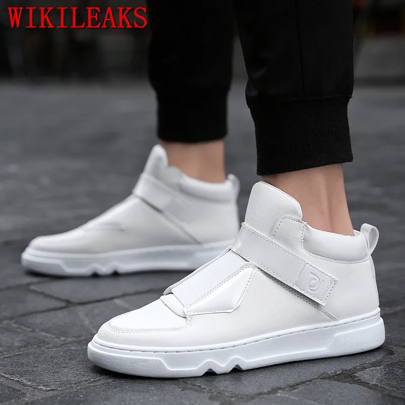

Designer Luxury Brand Men Casual Shoes High Quality Leather Men High Top Shoes Fashion Sneakers Breathable Hip Hop Shoes Mens