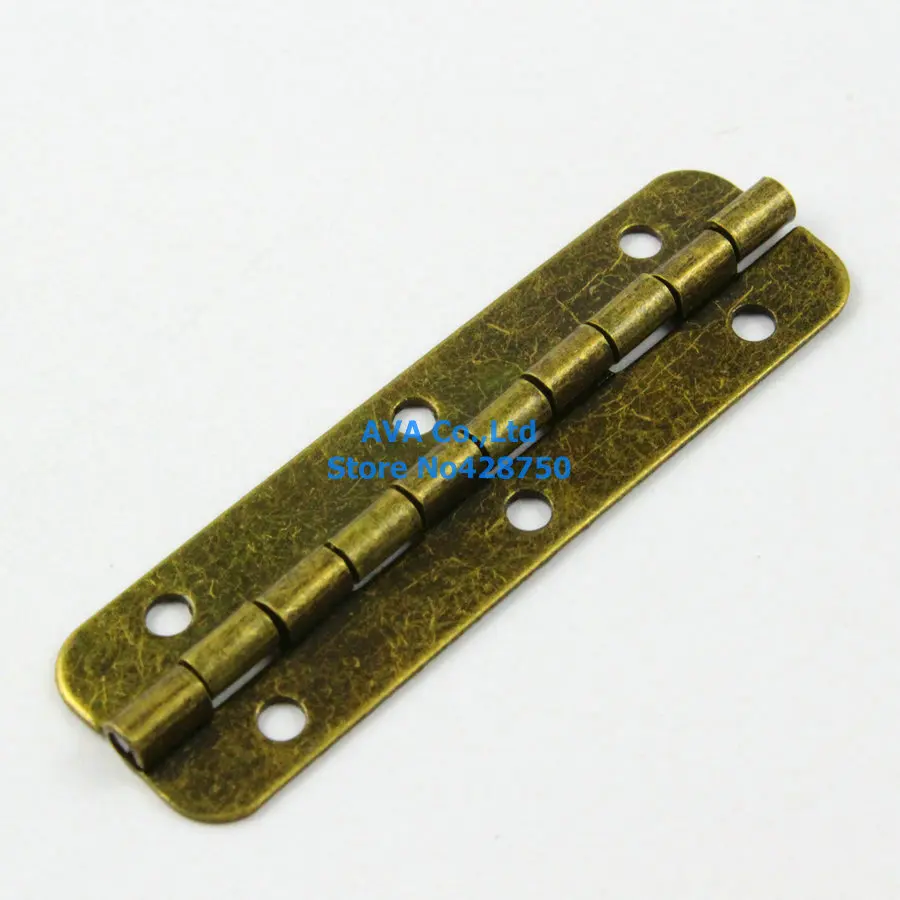 

40 Pieces Antique Brass Jewelry Box Hinge Longe Hinge 50x15mm with Screws