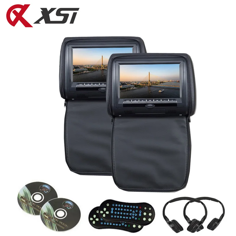 XST 2 шт. Бесплатная доставка 9 дюймов подголовник автомобиля монитор MP5 DVD плеер TFT