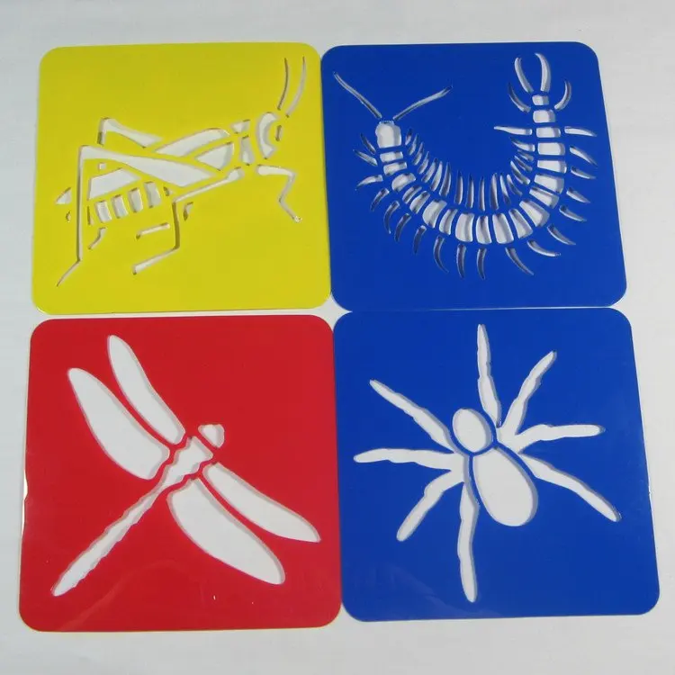 12 шт./лот трафареты для рисования с изображением насекомых бабочек пчелы шаблон