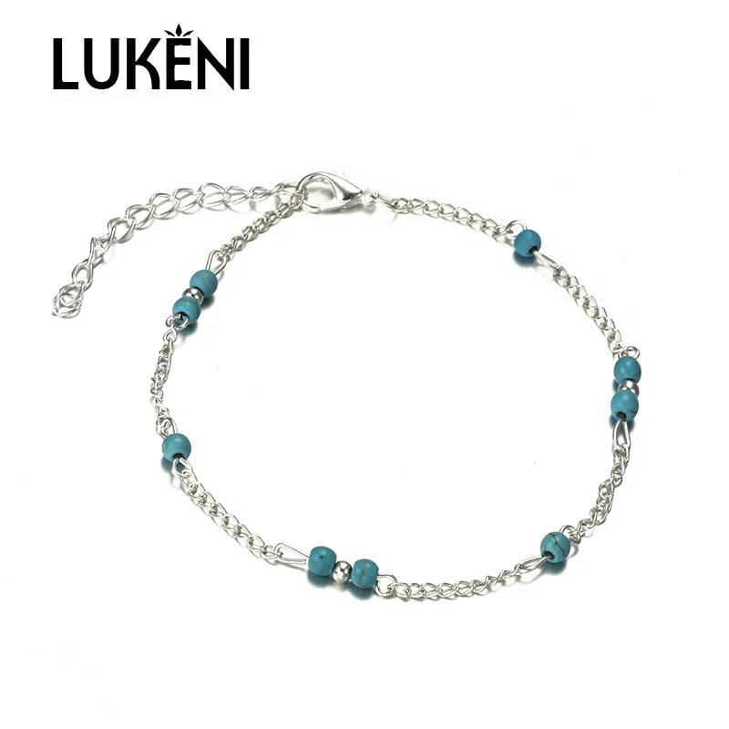 Lukeni Винтажные бусины плетеные браслеты на ногу для женщин пляж богемные ноги