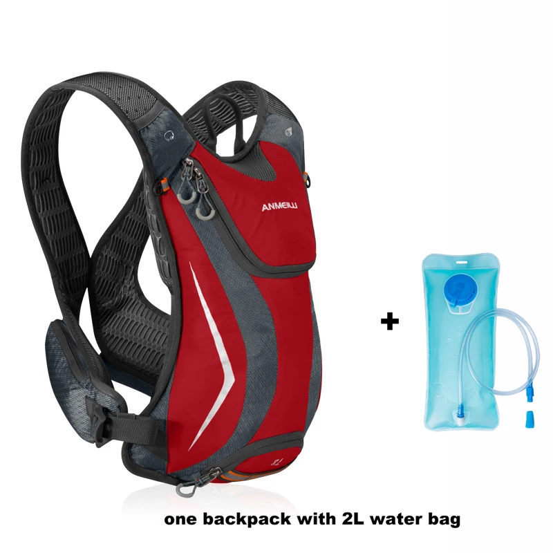 red with water bag 5L водонепроницаемый велосипедный гидратационный рюкзак, мужской рюкзак для бега на велосипеде, дышащий MTB велосипедный рюкзак без сумки для воды - Цвет: red with water bag