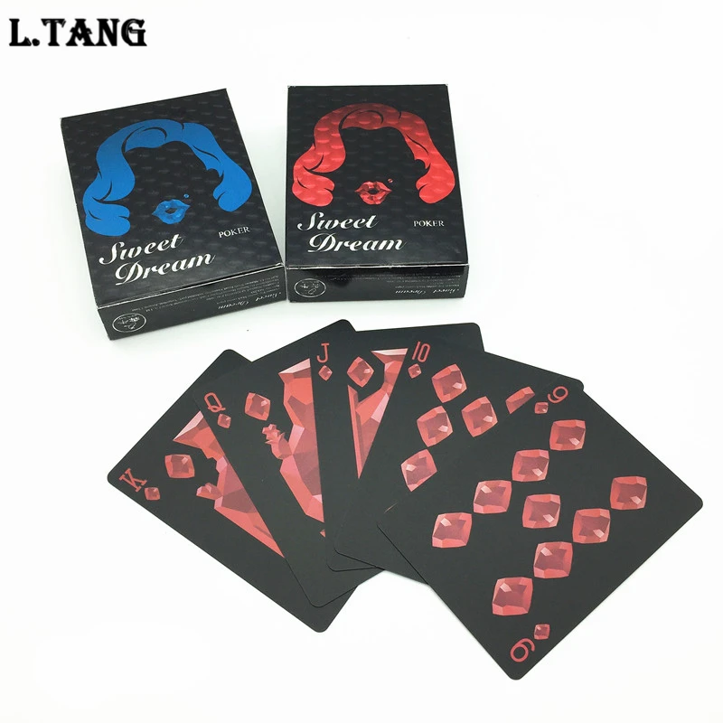 2018 новые пластиковые игральные карты красного и синего цвета водонепроницаемые