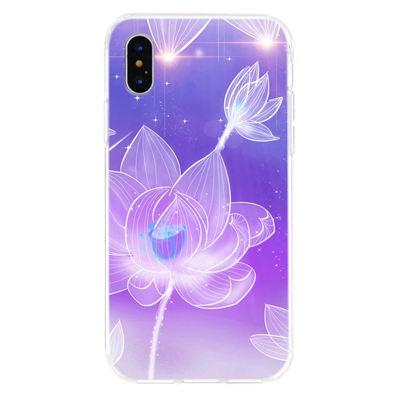 Мягкий силиконовый чехол из ТПУ С Рисунком бабочки одуванчика для iPhone6 7 8 plus XS Max X