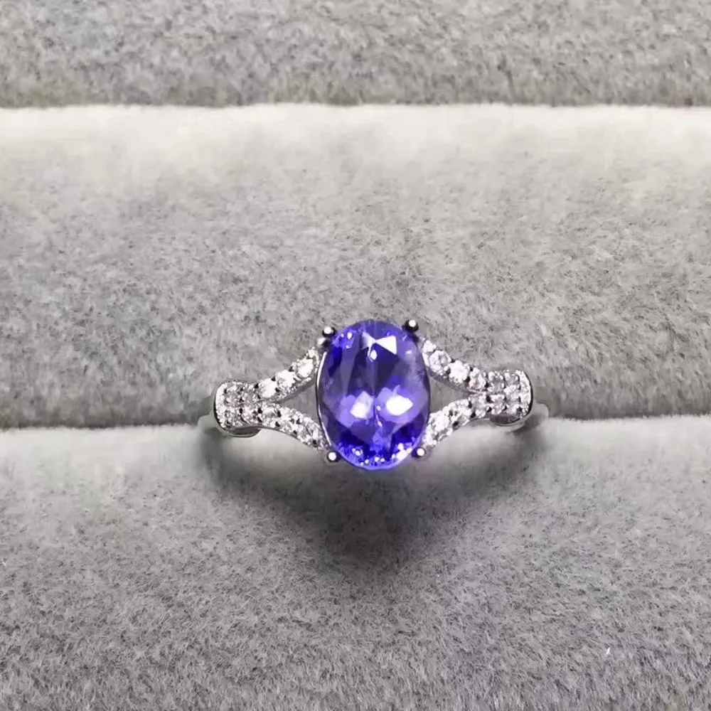 Верность, натуральный Танзанит, кольцо, s925 Стерлинговое Серебро, натуральные идеальные Кольца Из синих драгоценных камней, хорошее ювелирное изделие для женщин, юбилей