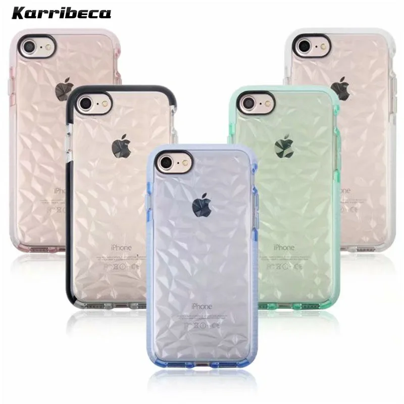 ромб узор силиконовый чехол на iphone 7 8 чехлы двойной цвет алмаз рисунок