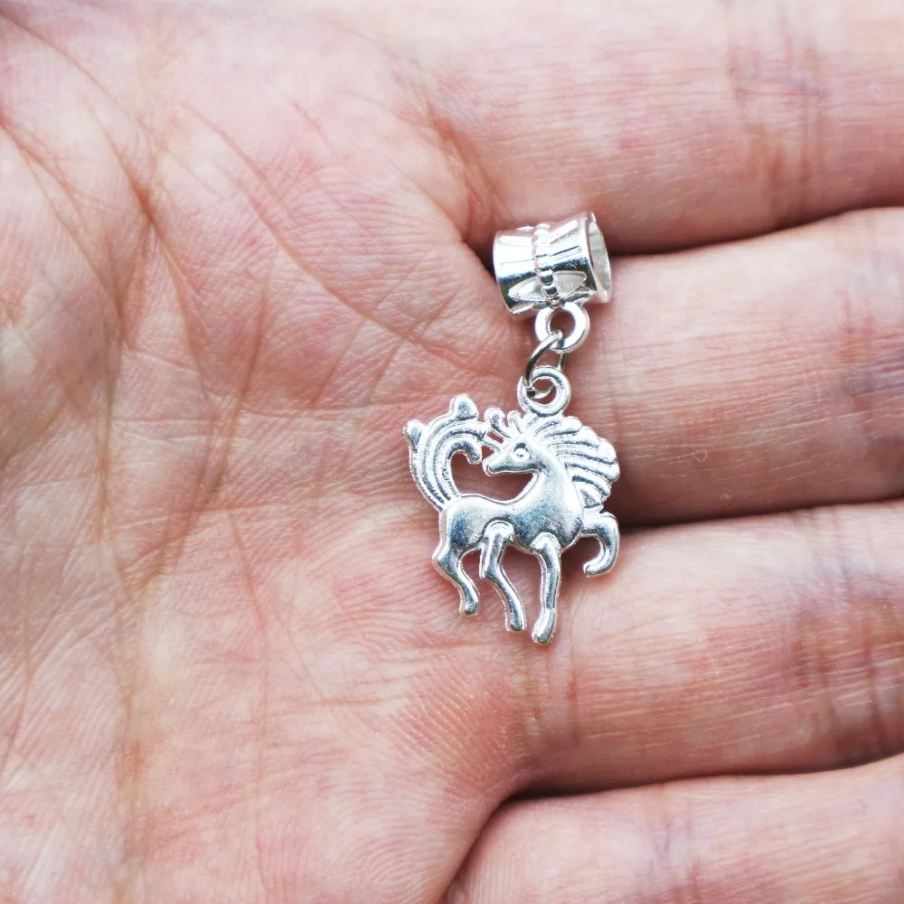 Хит продаж 15 шт металлические яркие серебряные подвески Pegasus horse Подвески