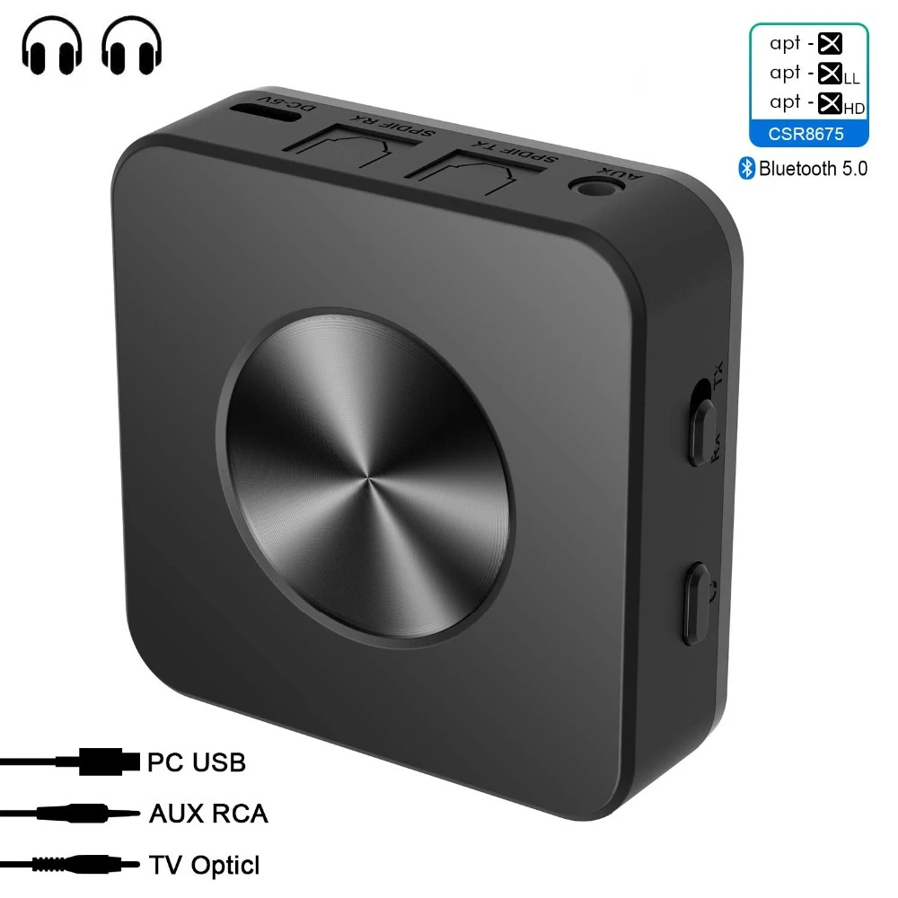 Беспроводной Bluetooth 5 0 CSR8675 Aptx HD адаптер с низкой задержкой оптический SPDIF Aux Стерео