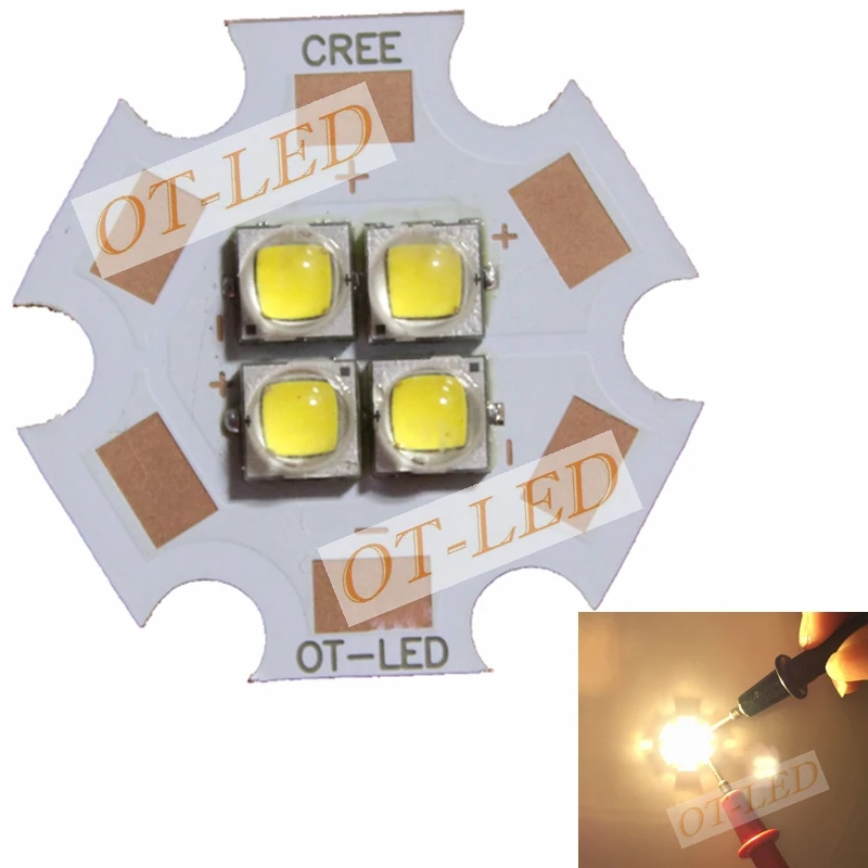1 шт. 6 в/12 В Cree XPG2 XP G2 4 чипа 18 Вт светодиодный автомобильный излучатель света