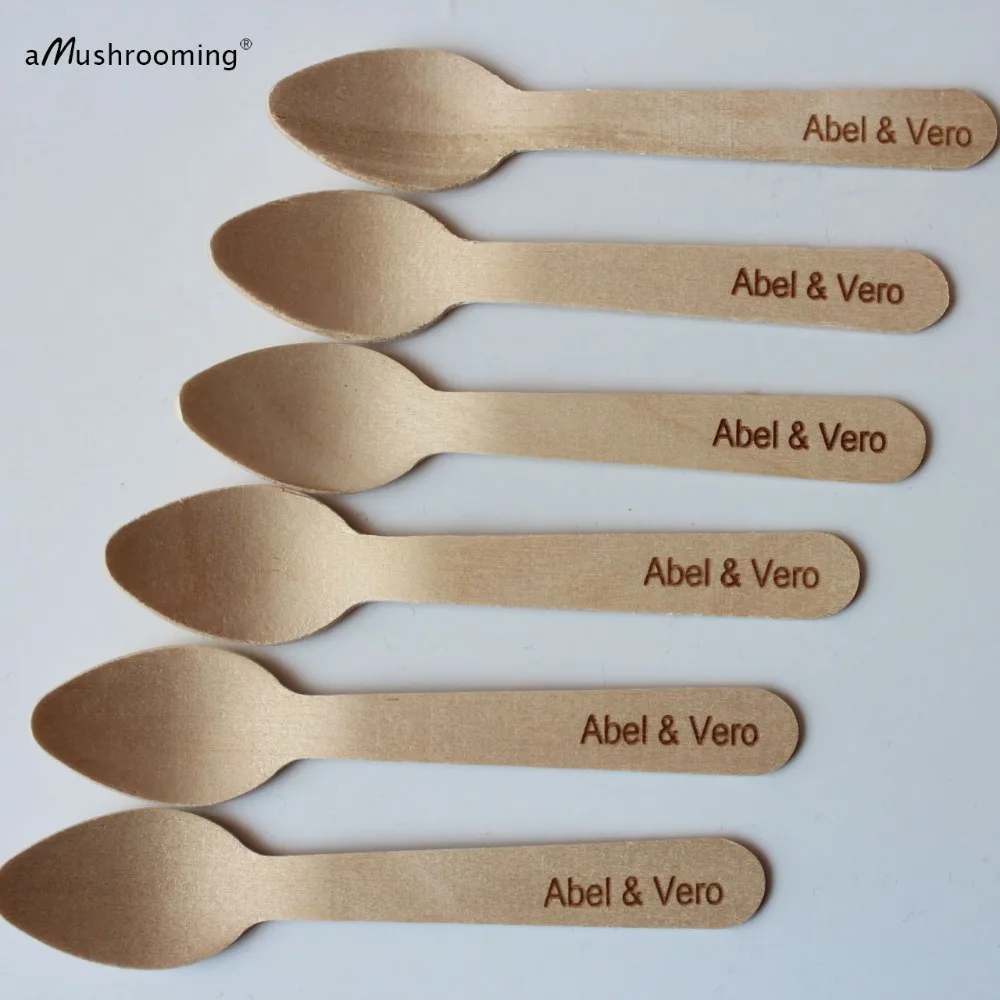 100 персонализированные Свадебная вечеринка ложки с именем инициалами насквозь и