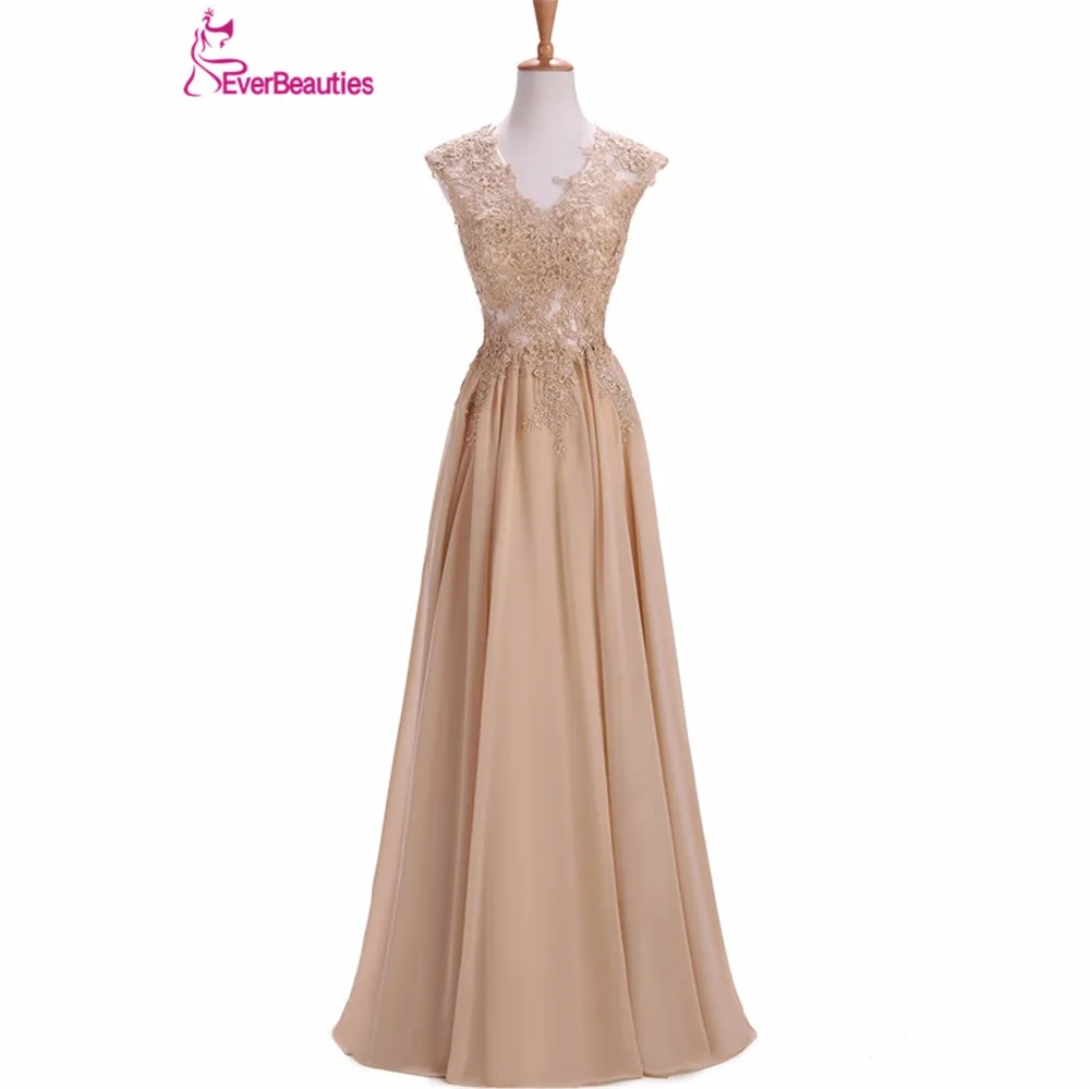 Женское длинное вечернее платье шифоновое кружевное до пола с V образным вырезом