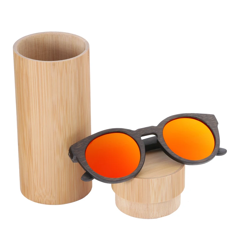 BerWer bamboo солнцезащитные очки для мужчин и женщин Поляризованные бамбуковые солнцезащитные очки деревянные круглые Oculos