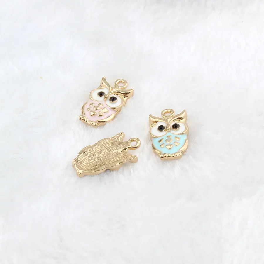 Shunyun 10pcs Enamel Charms for Jewelry Making Floating Metal Owl Pendant Women DIY Fashion Bracelet Necklace Earring Findings | Украшения