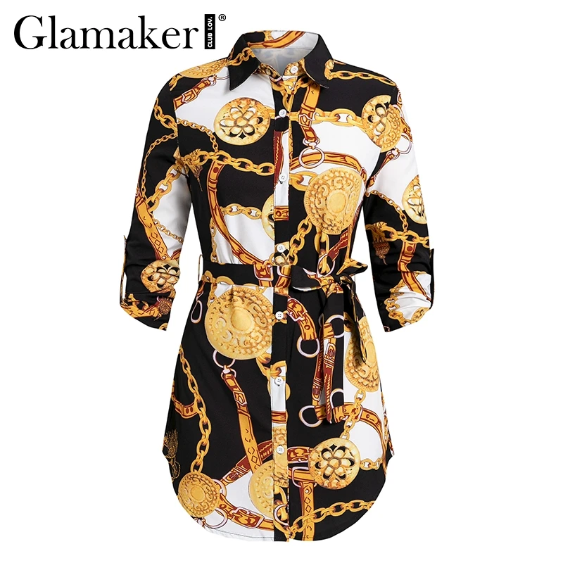Женское платье мини Glamaker винтажное облегающее на шнурках с цепным принтом в