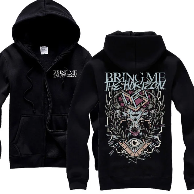 25 конструкции черепа Орел американский Повседневное Bring Me The Horizon sudadera рок толстовки куртка панк толстовка на молнии брендовая одежда