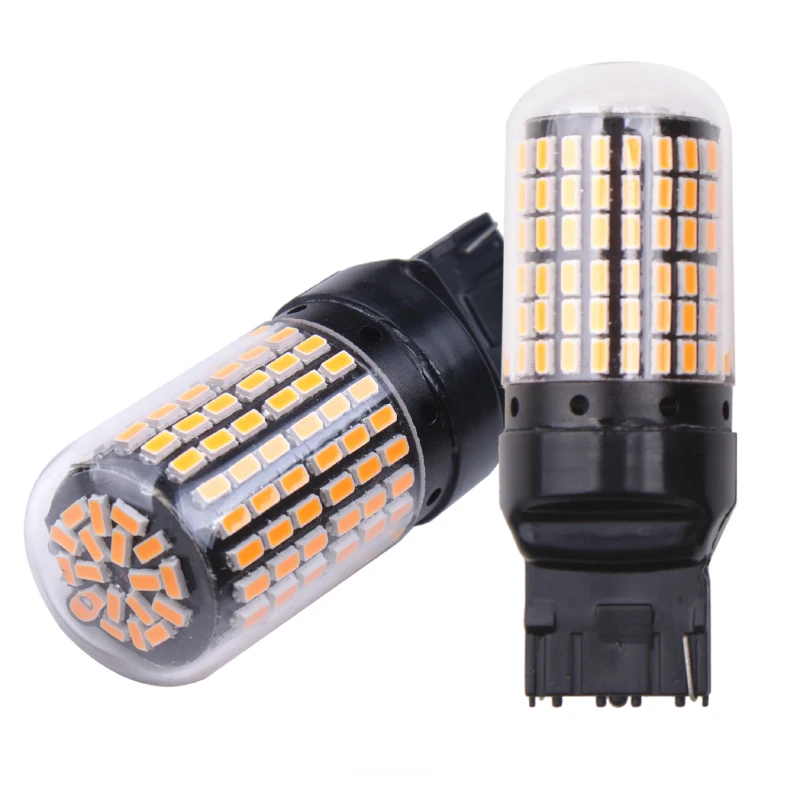 1 шт. T20 светодиодный 7440 W21W W21/5W светильник 3014 144smd CanBus 1156 BA15S P21W BAY15D BAU15S PY21W |