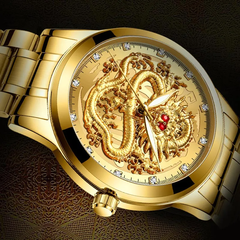 Мужские водонепроницаемые часы с браслетом из нержавеющей стали ювелирные