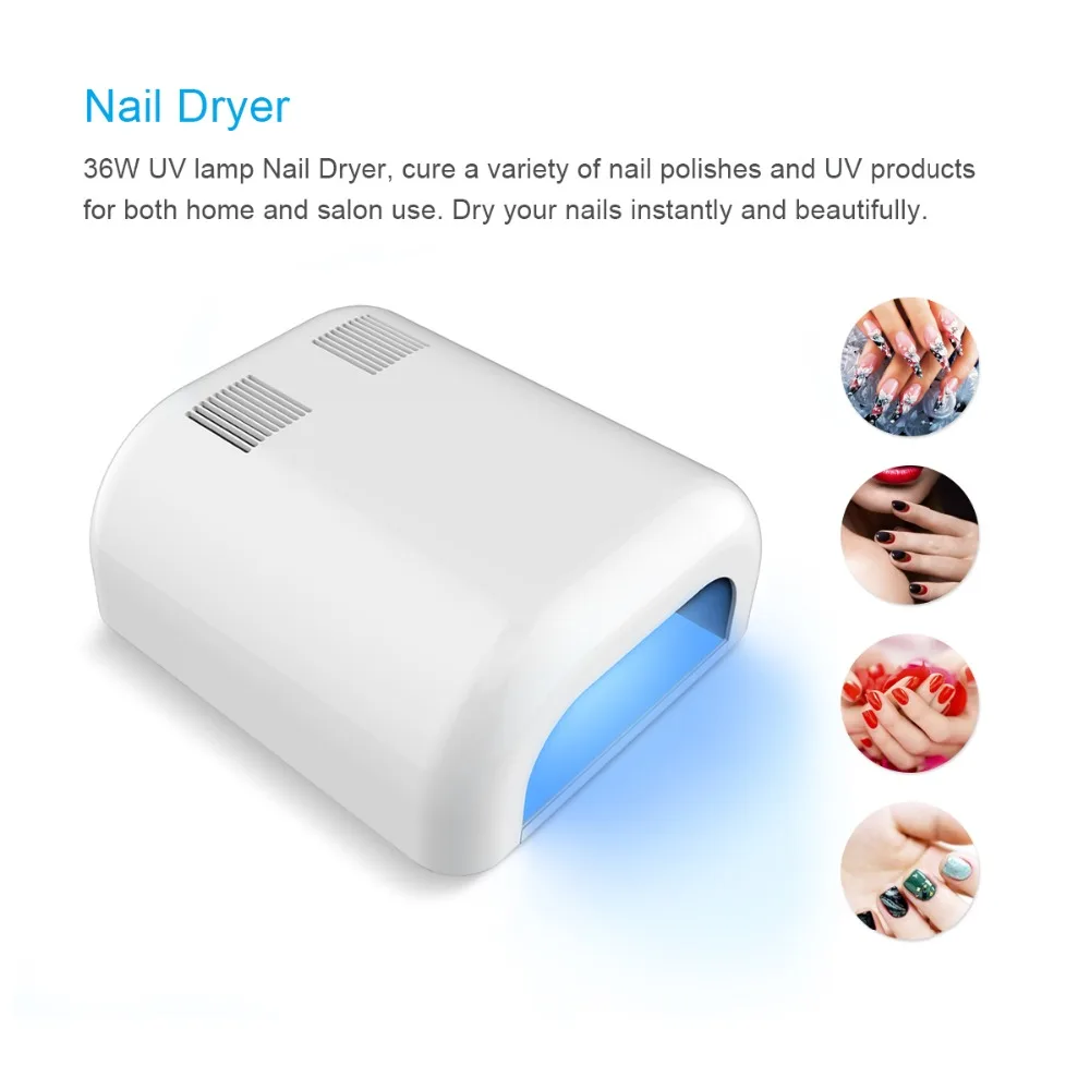 Сушилка для ногтей Светодиодный УФ лампа 36 Вт мини с USB маникюра ЖК дисплей сушка