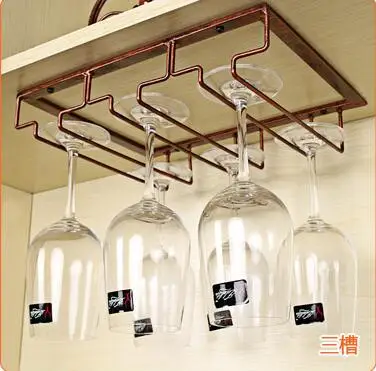 Under Cabinet Hanging Stemware Rack Wine Glasses Holder Glass Drying Hanger for Home Bar Hotel | Дом и сад