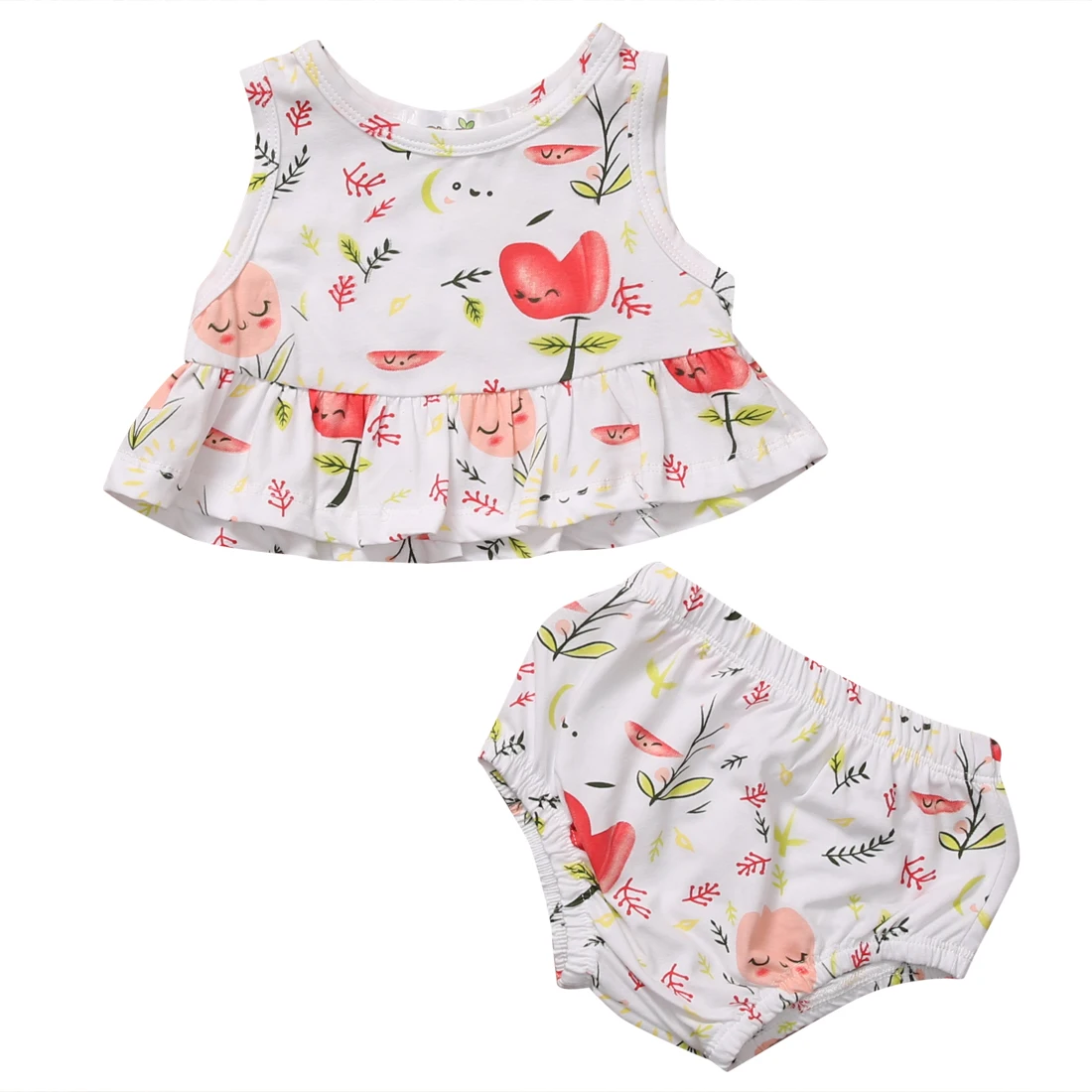 2017 0-24M 2PCS Newborn Baby Girls Bikini Suit Swimsuit Floral Print Swimwear Triangle Bathing Swimming Clothes Cute Beachwear | Спорт и