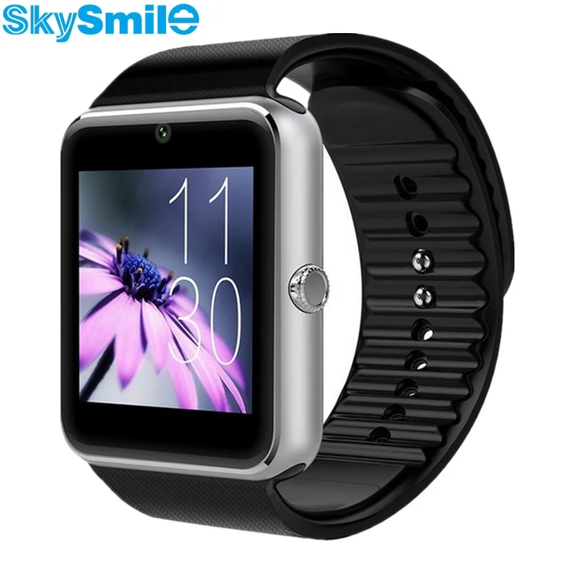 Skysmile Смарт часы GT08 тактовую синхронизацию Умные с оповещением Bluetooth Подключение