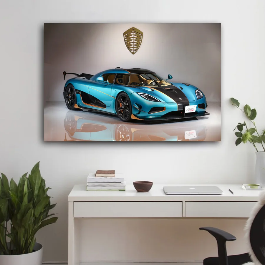 Koenigsegg Agera супер автомобиль печать на холсте настенный художественный плакат