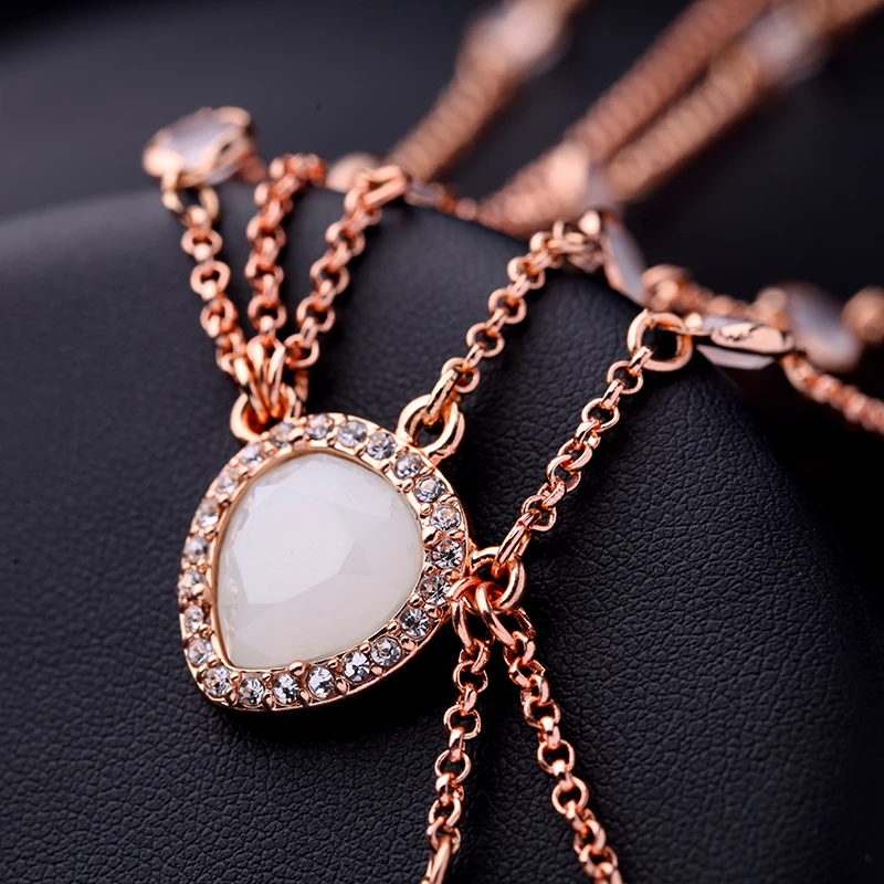 Оптовая цена повязка для волос с многослойной цепочкой розового и золотого цвета