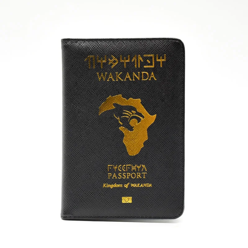 DIKEDAKU Wakanda Обложка для паспорта унисекс Rfid высокое качество из искусственной кожи держатель для паспорта Hogwarts Asgard чехол для паспорта Кошельки
