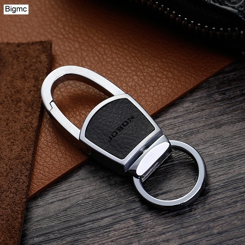 

Hight Quality Genuine Leather Alloy Classic Business Men Keychain Bag Pendant Car Key Chain Key Ring For Men Gift Jewelry K1163