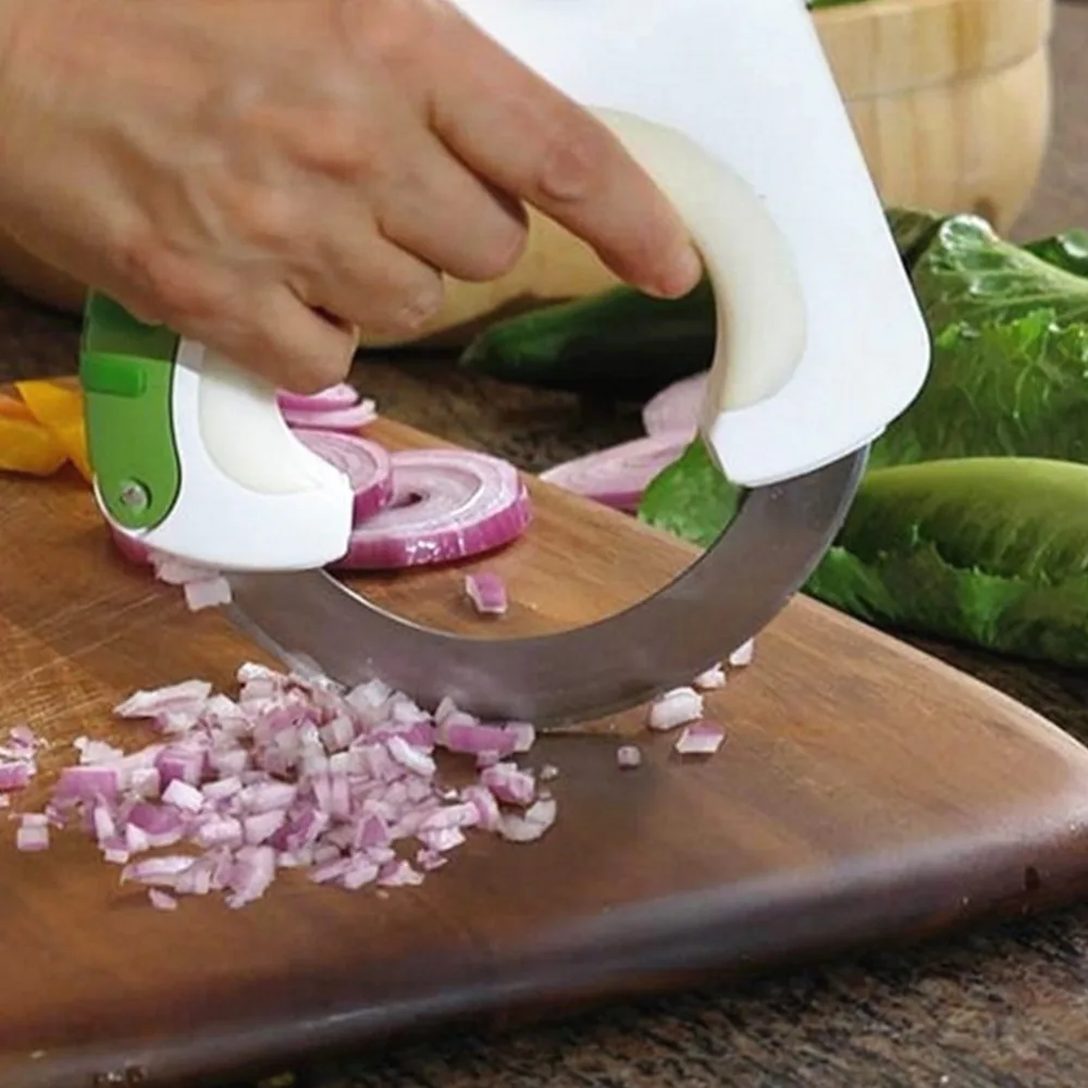 Травы rolling Ножи нержавеющей Мясорубка травяной скаллион Слайсеры круговой Кухня