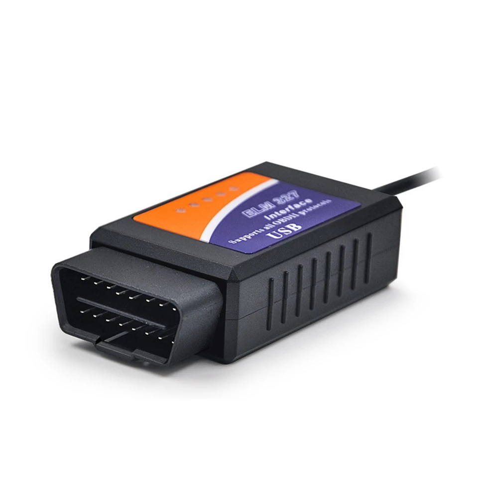 Новый диагностический инструмент OBD2 ELM327 USB V1.5 пластиковый автомобильный кабель