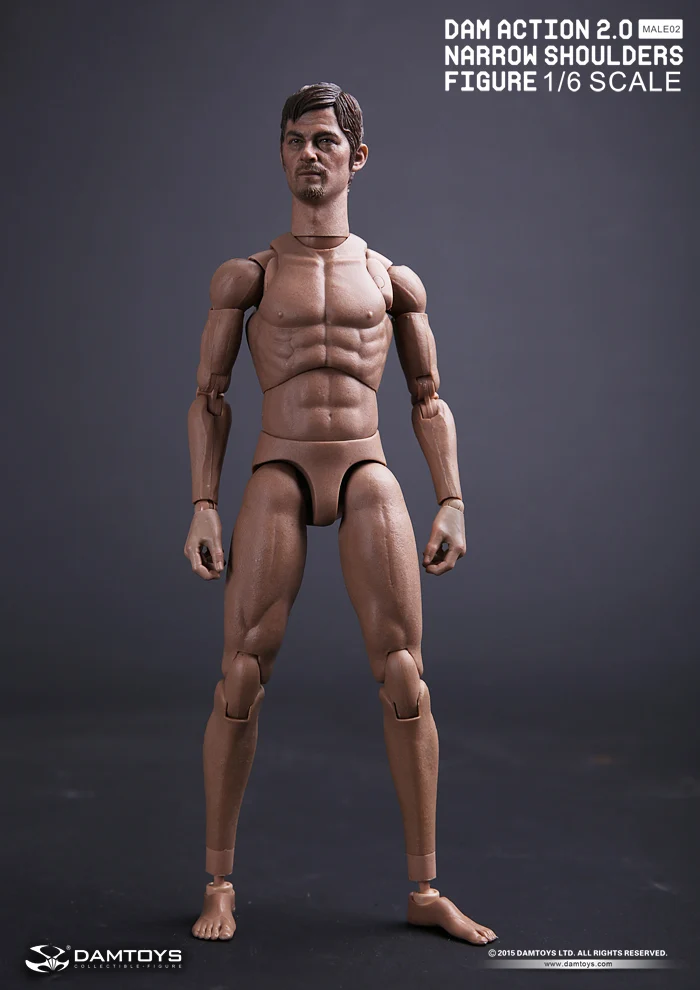 Male 02 Коллекция 1/6 весы игрушки узкие плечи тело с Wlaking Dead Rick Grimes голова Male01 мужской 02 тело куклы игрушки - Цвет: Male 02