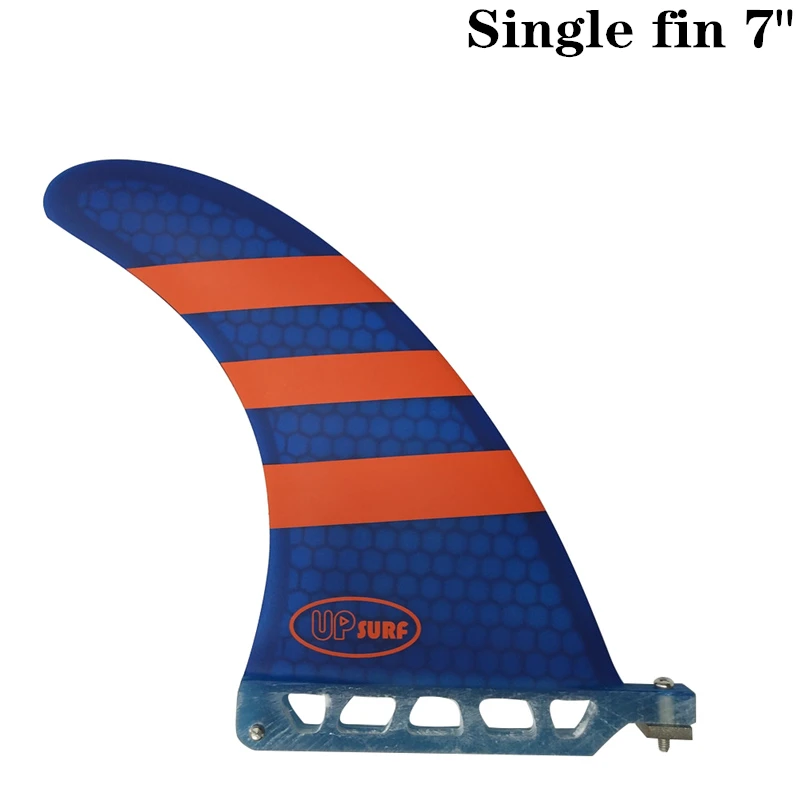 Longboard плавники для серфинга одиночный плавник 7 &quotдля синий/красный цвет