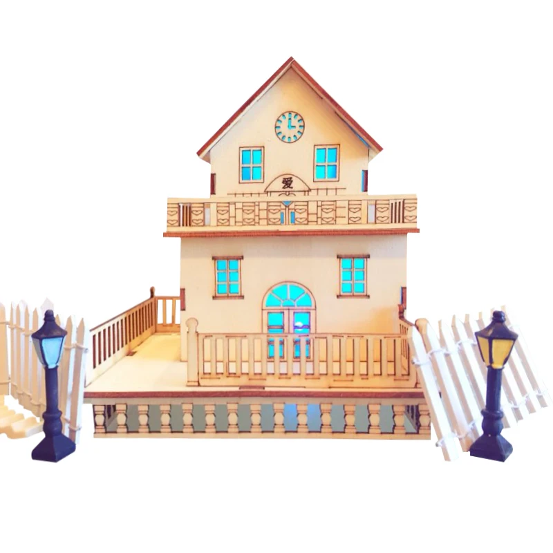 Сказочный Дом здание миниатюрное ремесло ручной работы деревянные поделки микро