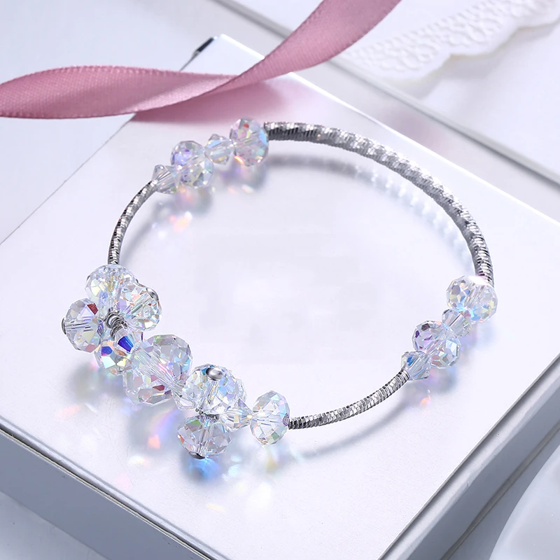 LEKANI оригинальные необычные кристаллы от SWAROVSKI браслет браслеты бусины