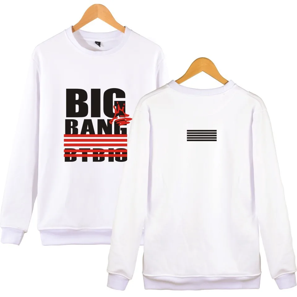 Мужская толстовка Bigbang черная/белая/Красная с капюшоном и принтом в виде букв 4XL
