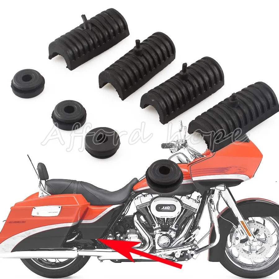 Подходит для Harley Davidson Road King Hard Saddlebag черная резиновая втулка на заказ + Опорная