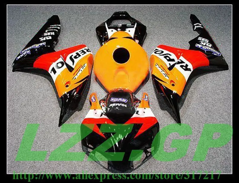 

100%Fit injection yellow red black Fairings for HONDA CBR1000 06 07 CBR1000 RR 2006 2007 CBR 1000RR 06 07 ABS fairing kits #ST61