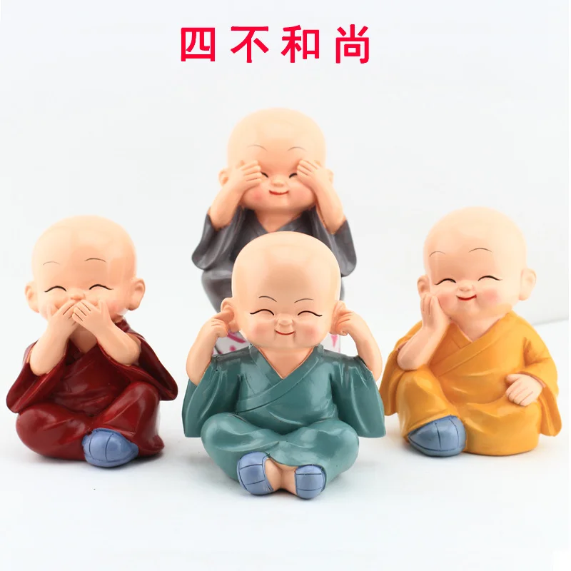 4 шт. четыре монах Шаолиня кунг-фу мальчик Смола Кукла орнамент подарок