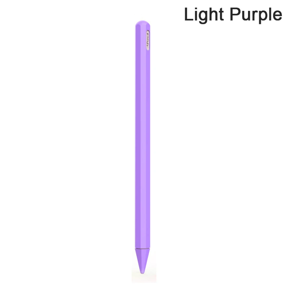 Light Purple Красочный мягкий силиконовый чехол колпачок для наконечника рукавом Обёрточная бумага Совет держатель Защитная пленка для Apple Pencil 2 для iPad Pro Аксессуары для планшетов - Цвет: Light Purple