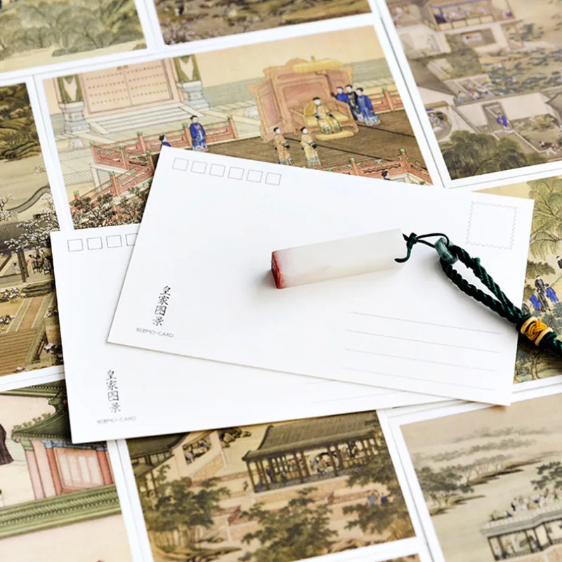 30 шт./лот китайская старинная императорская Дворцовая пейзажная винтажная